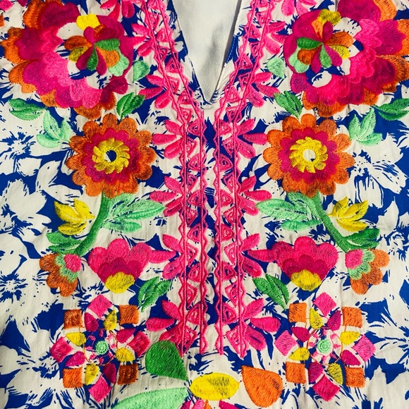 Floral Blue and Pink Dress - Picture 11 of 16